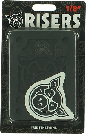 PIG PILES 1/8" HARD RISERS BLACK (Set of 2)