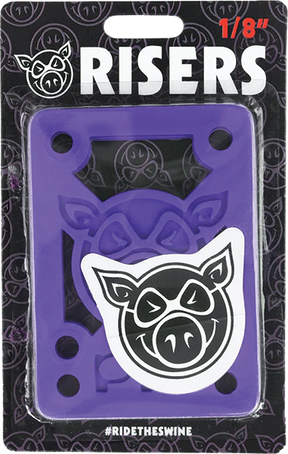PIG PILES 1/8" HARD RISERS PURPLE single set