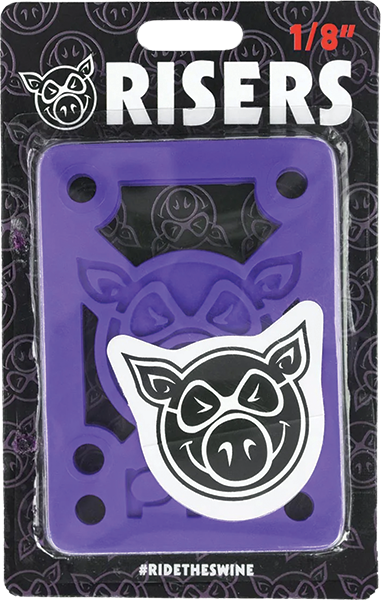 PIG PILES 1/8" HARD RISERS PURPLE single set