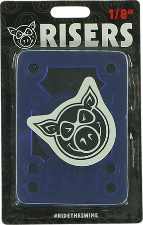 PIG PILES 1/8" SHOCK PAD BLUE Sticker (2 pack) set