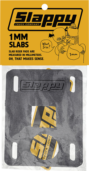 SLAPPY SLABS LOW RISERS SET 1MM BLACK 2PCS
