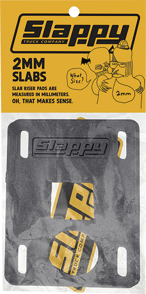 SLAPPY SLABS LOW RISERS SET 2MM BLACK 2PCS