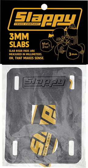 SLAPPY SLABS LOW RISERS SET 3MM BLACK 2PCS
