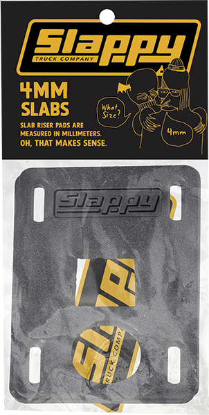 SLAPPY SLABS LOW RISERS SET 4MM BLACK 2PCS