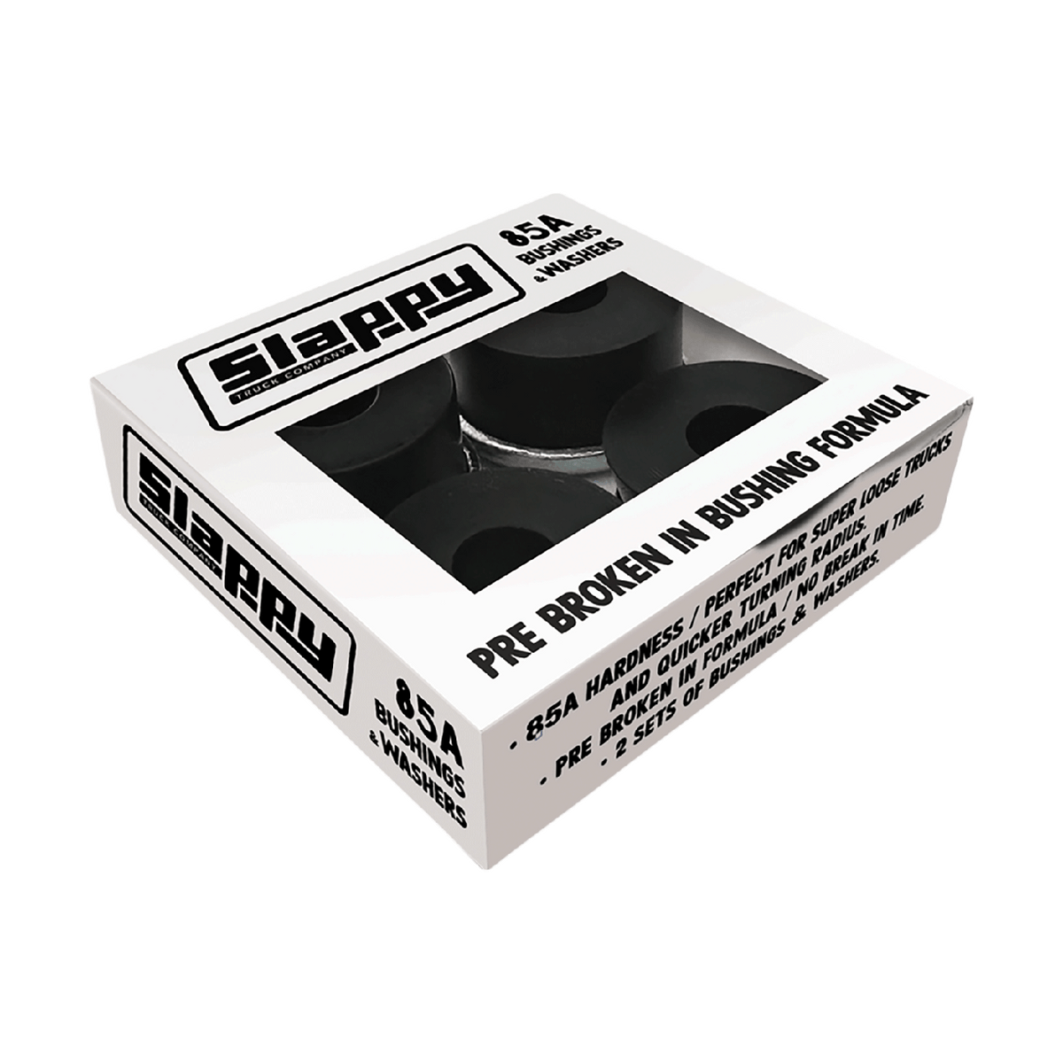SLAPPY STANDARD BUSHINGS/WASHERS SET 85A BLACK 2PR
