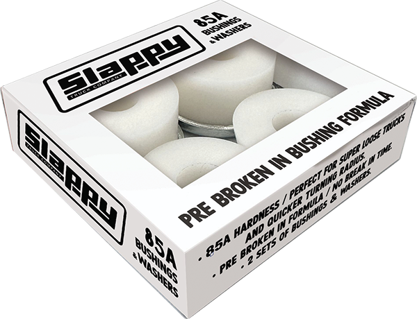 SLAPPY STANDARD BUSHINGS/WASHERS SET 85A WHITE 2pr