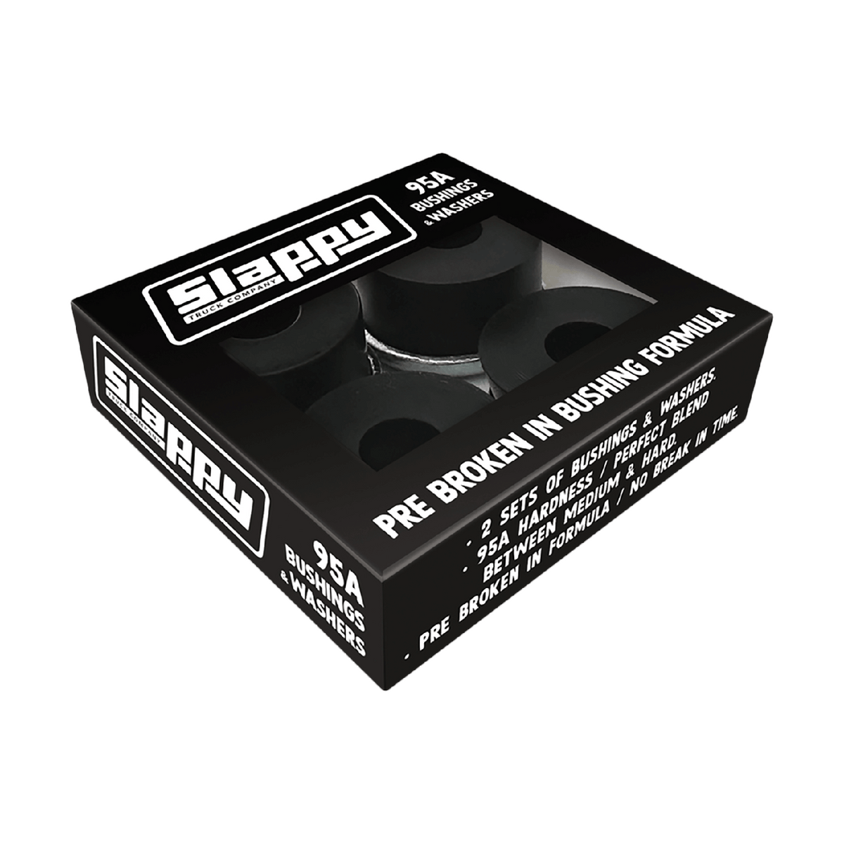 SLAPPY STANDARD BUSHINGS/WASHERS SET 95A BLACK 2PR
