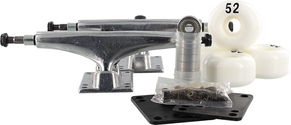 ESSENTIALS COMP PK RAW W WHT 52mm  Skateboard Trucks Set of 2 Trucks