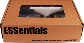 ESSENTIALS COMP PK WHT BLK W BLK 52mm  Skateboard Trucks Set of 2 Trucks