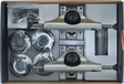 INDUSTRIAL COMP-PK 4.75 RAW/RAW w/52mm BK/WT SWIRL TRUCKS SET