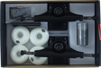 INDUSTRIAL COMP-PK 5.0 BLK/BLK w/52mm WHITE TRUCKS SET