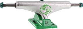 SILVER M-HOLLOW 7.75 POLISHED/GREEN TRUCKS SET