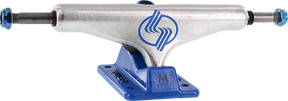 SILVER M-HOLLOW 8.0 POLISHED/BLUE TRUCKS SET