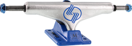 SILVER M-HOLLOW 8.0 POLISHED/BLUE TRUCKS SET