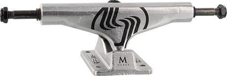 SILVER M-HOLLOW 8.5 RAW/RAW W/BLK TRUCKS SET