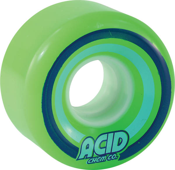 ACID PODS CONICAL 55mm 86a GREEN WHEELS SET