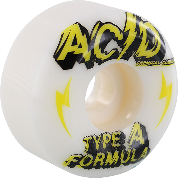 ACID TYPE A SIDECUT POWER 53mm 101a WHITE WHEELS SET