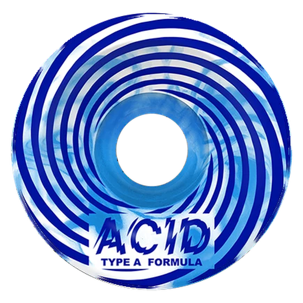 ACID TYPE A SWIRL SIDECUTS 52MM 101A BLU/WHT SWIRL WHEELS SET