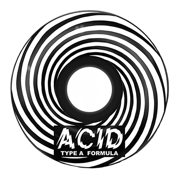 ACID TYPE A SWIRL SIDECUTS 54MM 101A BLACK WHEELS SET