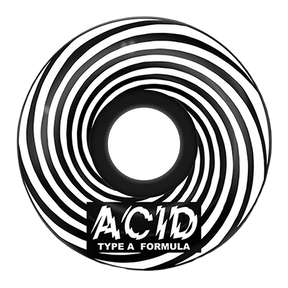 ACID TYPE A SWIRL SIDECUTS 54MM 101A BLACK WHEELS SET