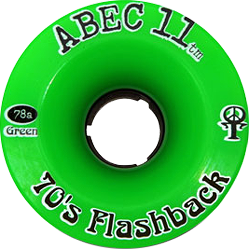 ABEC11 FLASHBACKS 70mm 78a GREEN Skateboard Wheels