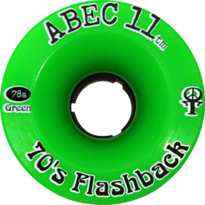 ABEC11 FLASHBACKS 70mm 78a GREEN Skateboard Wheels