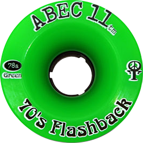 ABEC11 FLASHBACKS 70mm 78a GREEN Skateboard Wheels