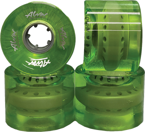 ALVA CRUISER 60MM 83A CLEAR GREEN WHEELS SET