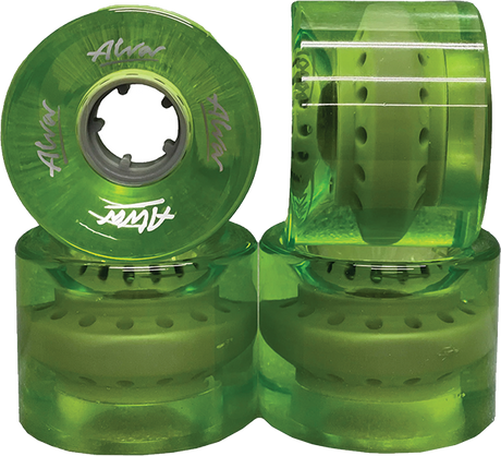 ALVA CRUISER 60MM 83A CLEAR GREEN WHEELS SET