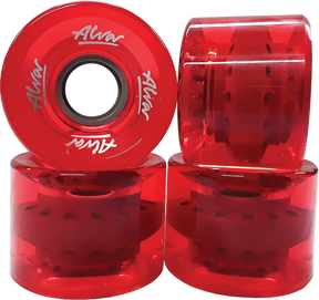 ALVA CRUISER 60MM 83A CLEAR RED WHEELS SET