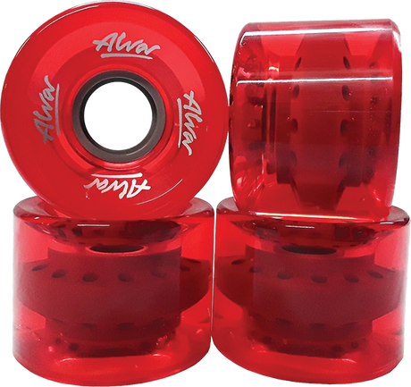 ALVA CRUISER 60MM 83A CLEAR RED WHEELS SET