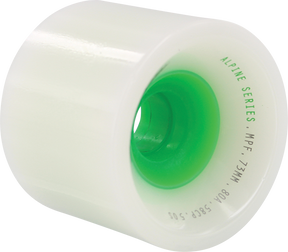 BLOOD ORANGE ALPINE 73mm 80a WHT/GRN WHEELS SET