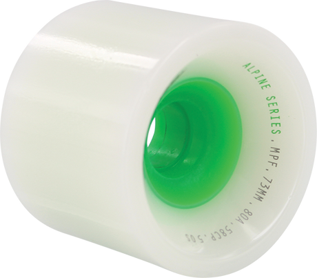 BLOOD ORANGE ALPINE 73mm 80a WHT/GRN WHEELS SET