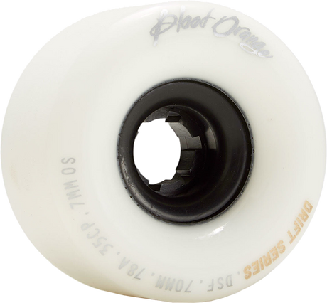 BLOOD ORANGE DRIFT 70mm 78a WHITE WHEELS SET