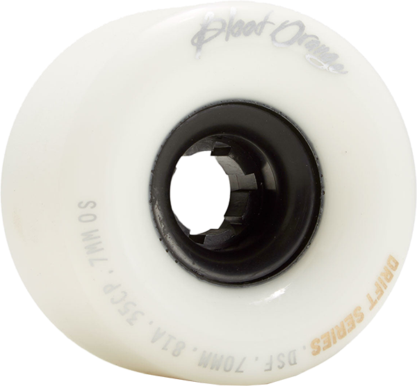 BLOOD ORANGE DRIFT 70mm 81a WHITE WHEELS SET