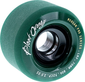 BLOOD ORANGE MORGAN 70mm 80a MIDNIGHT GREEN WHEELS SET
