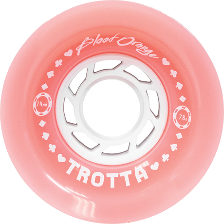 BLOOD ORANGE TROTTA PRO SERIES 74mm 78a PINK/WHT WHEELS SET