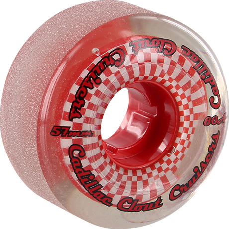 CADILLAC CLOUT CRUISERS 57mm 80a SMOKE/RED WHEELS SET