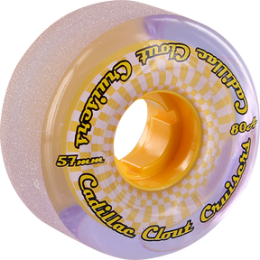 CADILLAC CLOUT CRUISERS 57mm 80a PUR/YEL WHEELS SET