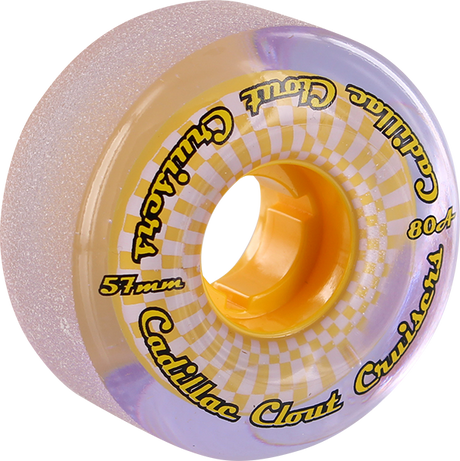 CADILLAC CLOUT CRUISERS 57mm 80a PUR/YEL WHEELS SET