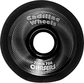 CADILLAC CHASERS 70mm 78a BLACK WHEELS SET