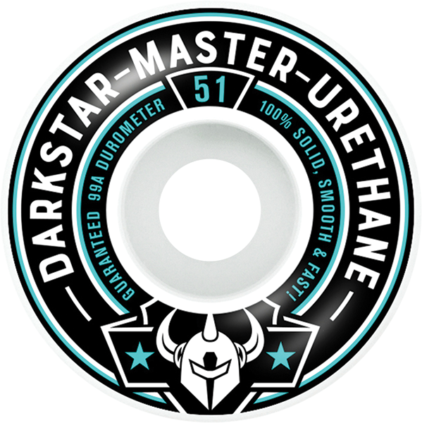 DARKSTAR RESPONDER 51mm WHITE/AQUA WHEELS SET