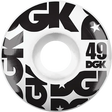 DGK STREET FORMULA 49MM 101A WHT/BLK WHEELS SET