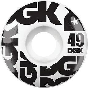 DGK STREET FORMULA 49MM 101A WHT/BLK WHEELS SET
