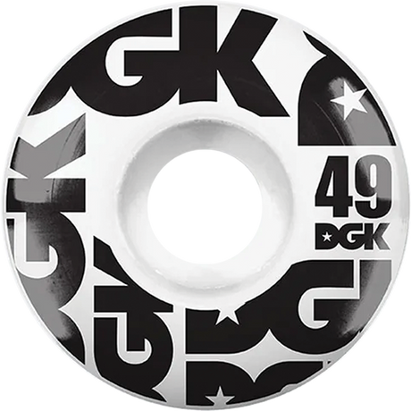 DGK STREET FORMULA 49MM 101A WHT/BLK WHEELS SET