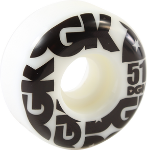DGK STREET FORMULA 51mm WHT/BLK WHEELS SET