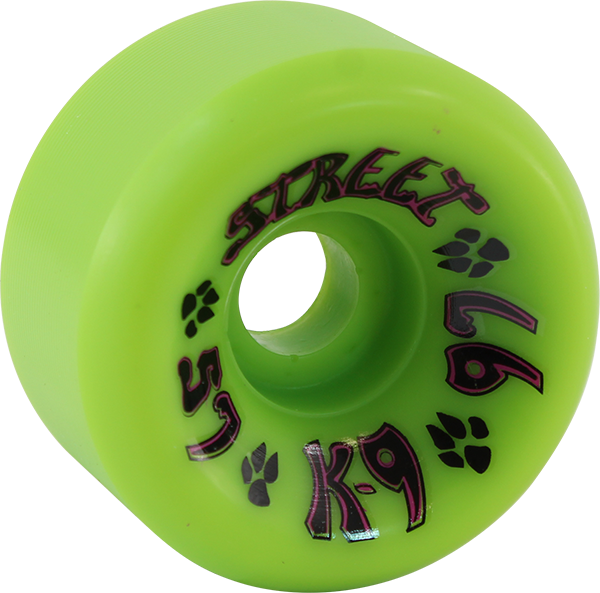 DOGTOWN K-9 57mm 97a LIME GREEN WHEELS SET