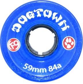 DOGTOWN K-9 CRUISER 59mm 84a CLEAR BLUE WHEELS SET