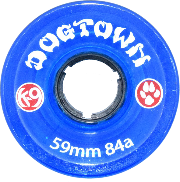 DOGTOWN K-9 CRUISER 59mm 84a CLEAR BLUE WHEELS SET