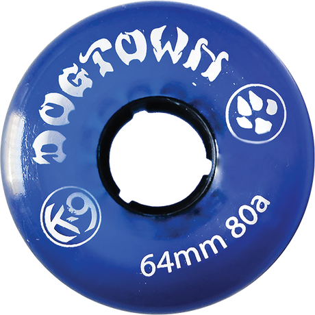 DOGTOWN K-9 64mm 80a CLEAR BLUE WHEELS SET WHEELS SET